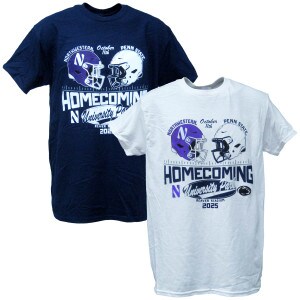 navy and white Homecoming t-shirts Northwestern vs. Penn State